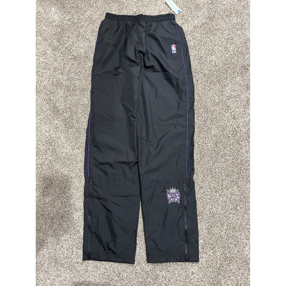 NBA Y2K Deadstock Sacramento Kings Track Pants Mens Medium Black Purple Warm Up
